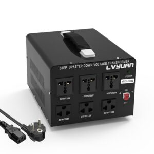 Przetwornik napięcia Yinleader 3000 VA 110 V, USA, 110V/220V, 3 gniazdka