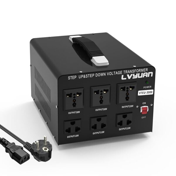 Przetwornik napięcia Yinleader 3000 VA 110 V, USA, 110V/220V, 3 gniazdka