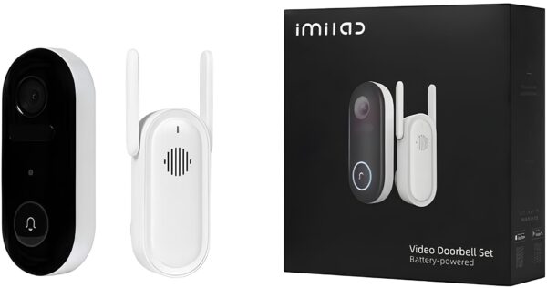 IMILAB Dzwonek wideo, Bezprzewodowy, 4MP, IP66, Google/Alexa, Powystawowy - obrazek 2
