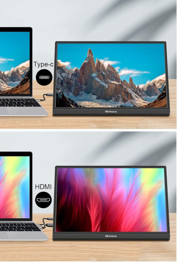 Przenośny monitor Akntzcs HD160 5V 3A 16'', FHD 1920 x 1200P, IPS - obrazek 5