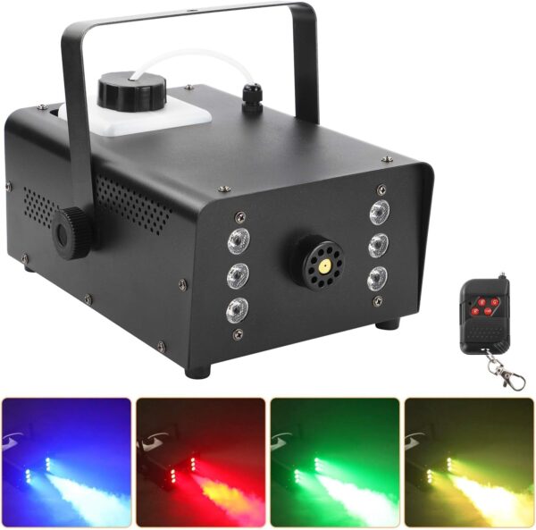 UŻYWANY Maszyna do dymu UKing 1500W LED RGB zbiornik 1L pilot 6 min grzania - obrazek 4