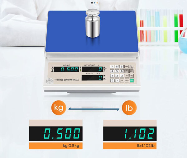 Waga licząca Bonvoisin 30 kg/1 g 1g/0.0022lb cyfrowa przemysłowa precyzyjna - obrazek 6