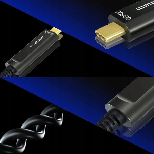 Kabel światłowodowy Huaham USB C do USB C USB 3.1, 10 Gb/s, do 50 stóp 10m - obrazek 4