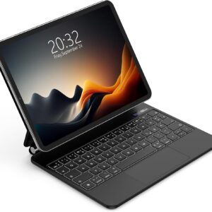 Etui z klawiaturą GOOJODOQ A1895 Pro do iPada Pro 11/iPad Air 5/4, czarne Powystawowy