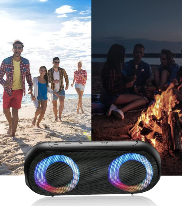Głośnik Bluetooth NOTABRICK z oświetleniem RGB, 30 W, IPX7, czarny - obrazek 5