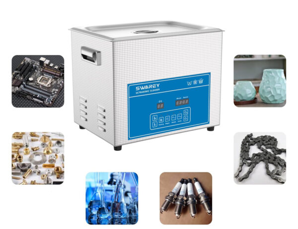 Cyfrowy ultradźwiękowy środek czyszczący SWAREY 15L 360W do czyszczenia narzędzi i części precyzyjnych - obrazek 4