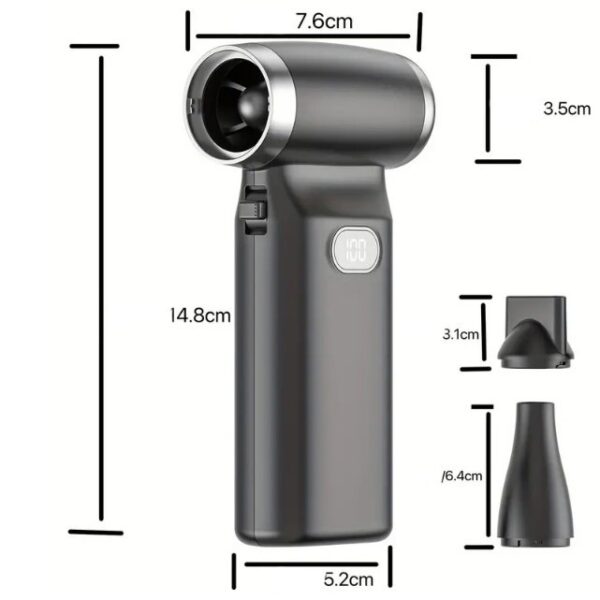 Mini wentylator turbowentylacyjny PowerJet X110 LED ekran USB-C 110000 - obrazek 3