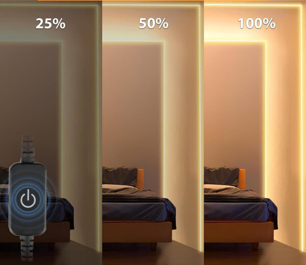 Pasek neonowy LED Lamomo WWSDE20M 20 m, barwa ciepła biała, 24V - obrazek 8