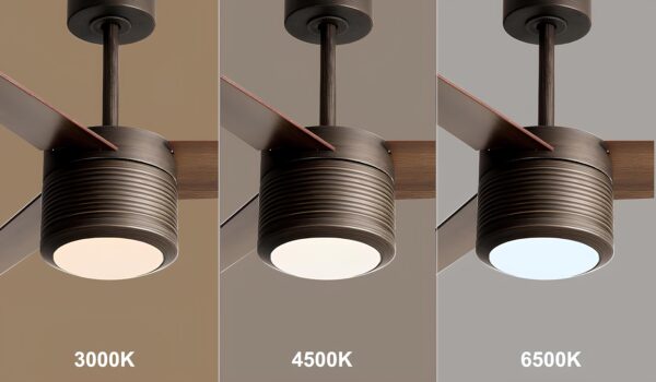 Wentylator sufitowy Reiga cichy 52 cale LED 3 łopaty z pilotem - obrazek 2