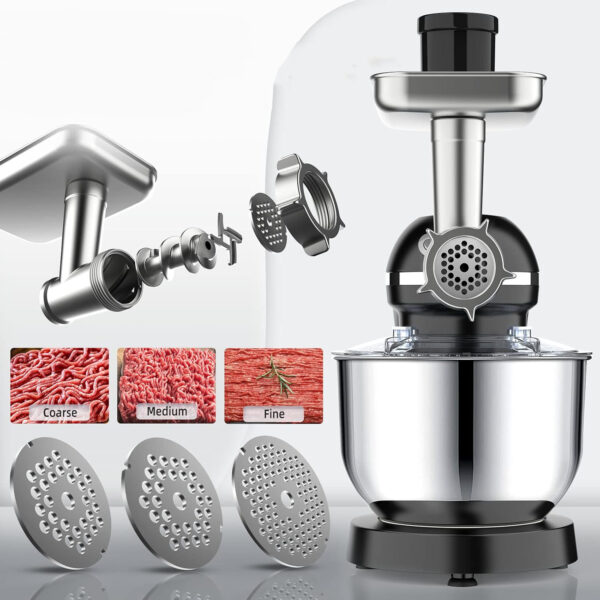 Robot kuchenny Homlee 3 w 1, 1800 W, 5,5 l wielofunkcyjny mikser z blenderem i maszynką do mięsa - obrazek 4