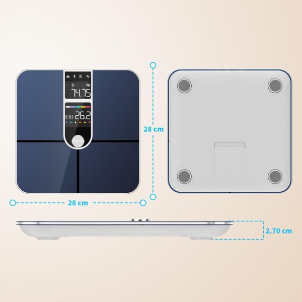 Waga podłogowa Healthkeep, Bluetooth, 180 kg, nieoryginalne opakowanie - obrazek 8