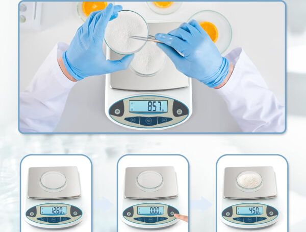 Cyfrowe wagi laboratoryjne CGOLDENWALL, do biżuterii i kuchni 5000 g, 0,1 g - obrazek 2