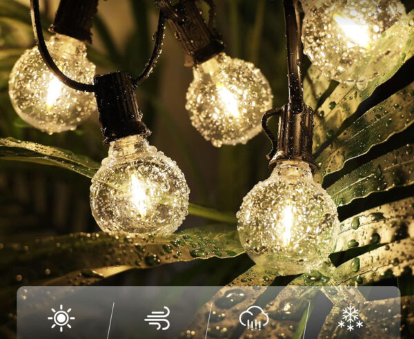 Yuucio LED string lights, G40, 75+2 plastikowe żarówki, 45 metrów - obrazek 3
