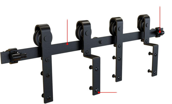 System drzwi przesuwnych BONIKLUBA J55DFS 173 cm z jednym torem do drzwi 80 cm POWYSTAWOWY - obrazek 3