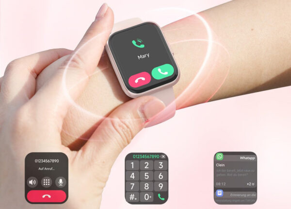 Smartwatch Fitpolo ID208Plus, ekranem 1,8'' IP68, ponad 110 trybów, różowy - obrazek 2