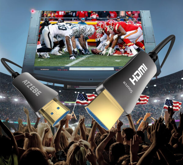 UŻYWANY Kabel HDMI światłowodowy ATZEBE 50m 4K@60Hz HDR ARC 18Gbps HDCP2.2 - obrazek 4