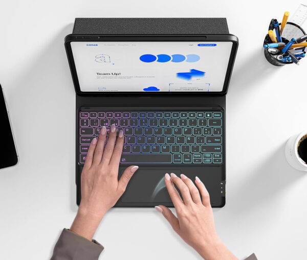 Klawiatura do iPad Pro 12.9 Earto YF001-BK-ES-B  QWERTY hiszpańska - obrazek 4