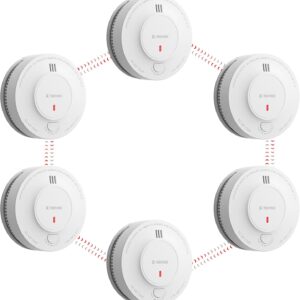 Czujnik dymu X-Sense SD19-W, alarm pożarowy EN 14604 (6 szt.)