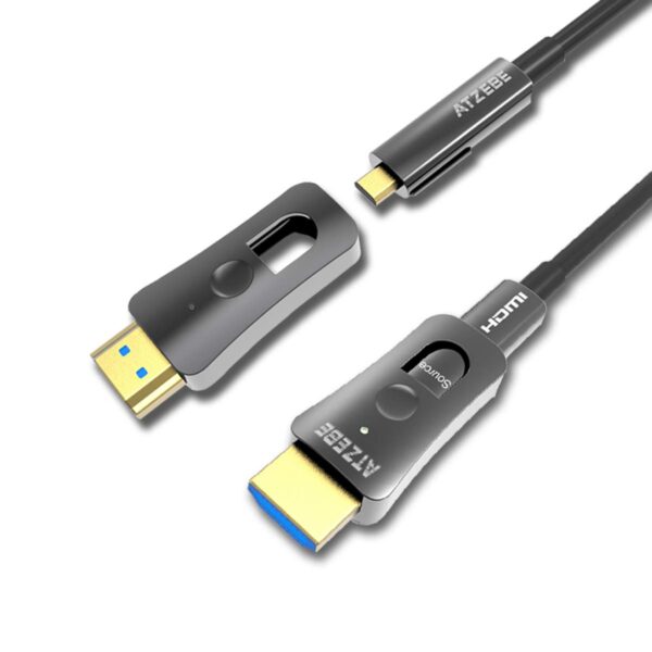 POWYSTAWOWY Kabel światłowodowy HDMI ATZEBE 15M, 4K@60Hz, HDR, 18Gbps, ARC