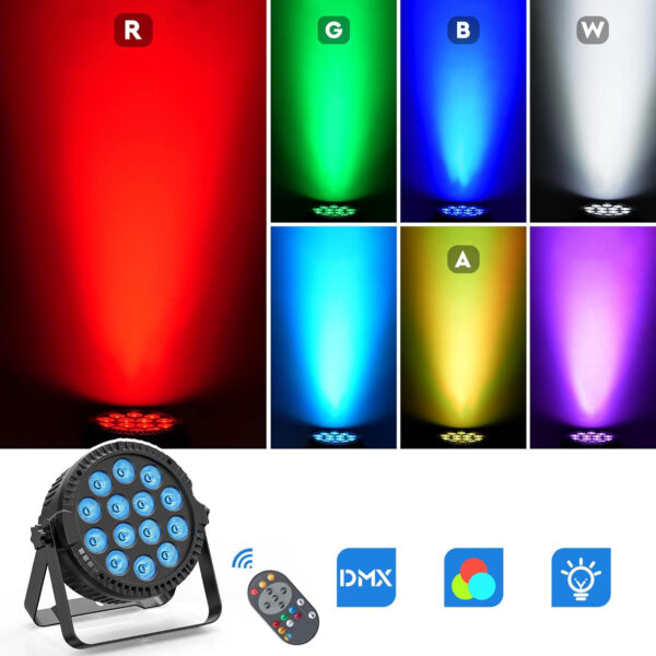 Zestaw 2 reflektorów LED HOLDLAMP RGBW 14x10W z pilotem DMX impreza scena - obrazek 6