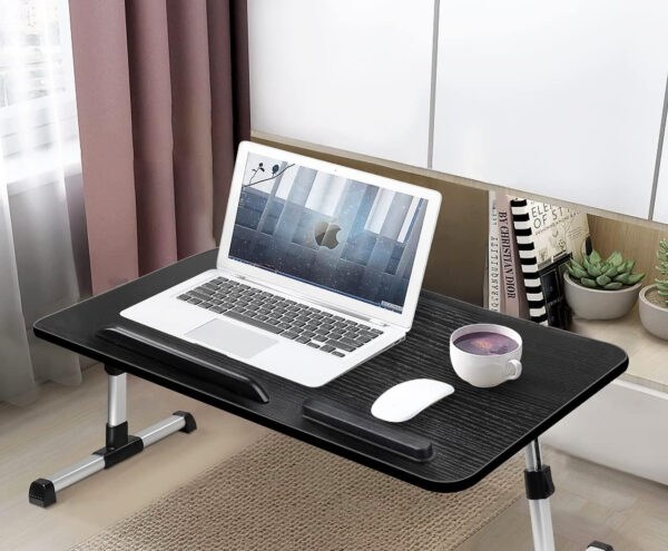 Stolik na laptopa AirOpen AC077 składany 60×34 cm czarny przenośny blat biurkowy z regulacją - obrazek 5