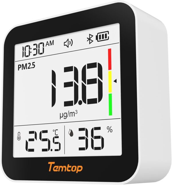 Miernik powietrza Temtop M10+ 6w1 CO2 PM2.5 VOC BT temperatura wilgotność - obrazek 3