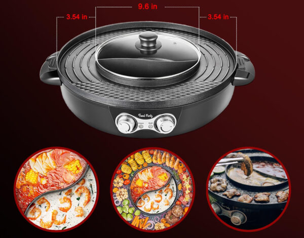 USZKODZONY Grill elektryczny Food Party FPJ202, 110V, 1800W - obrazek 9