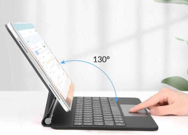 Etui do iPad Pro 10.9/11 Rii HL128 hiszpańska klawiatura z podświetleniem i trackpadem QWERTY - obrazek 5