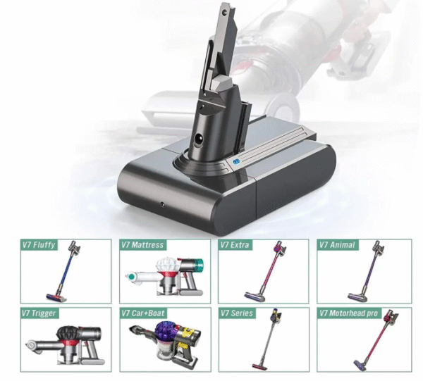 Akumulator 6000 mAh do Dyson V7 akumulator zamienny do odkurzacza - obrazek 4