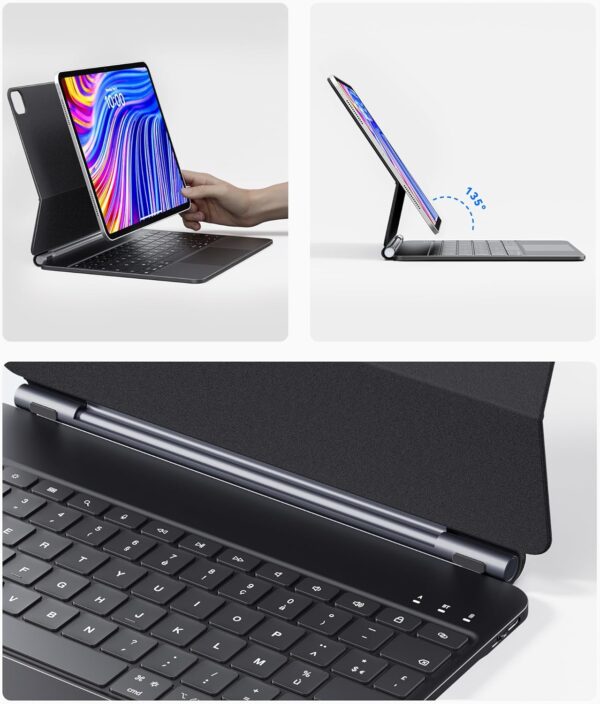Klawiatura Earto iPad Air 13 Pro 12.9 magnetyczna M01-A29-BK-FR-B AZERTY - obrazek 3
