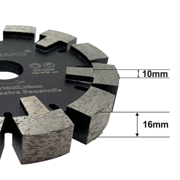 Tarcza diamentowa GVHAKG, 120x16x22,23mm POWYSTAWOWY do cięcia betonu i cegły - obrazek 4