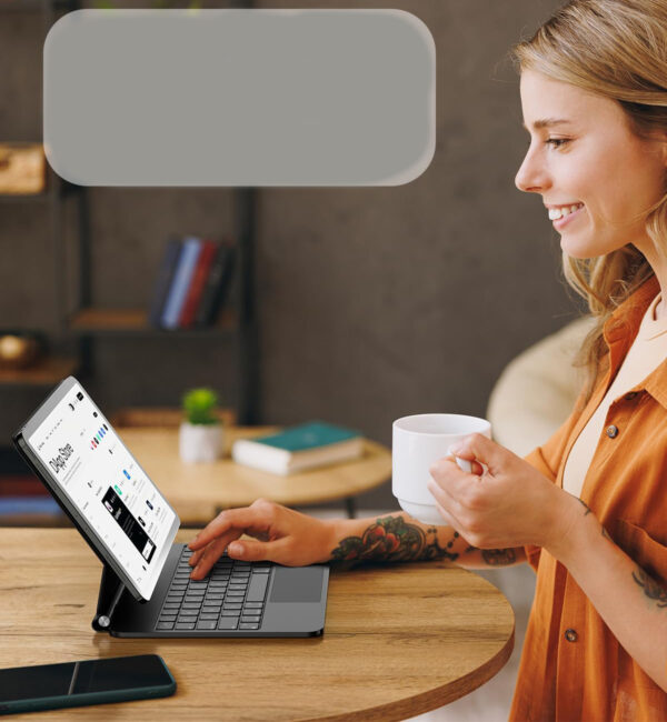 Etui z klawiaturą do iPad 10/11" (2022/2025) Nuflaz X8 QWERTZ DE magnetyczne  POWYSTAWOWY - obrazek 3