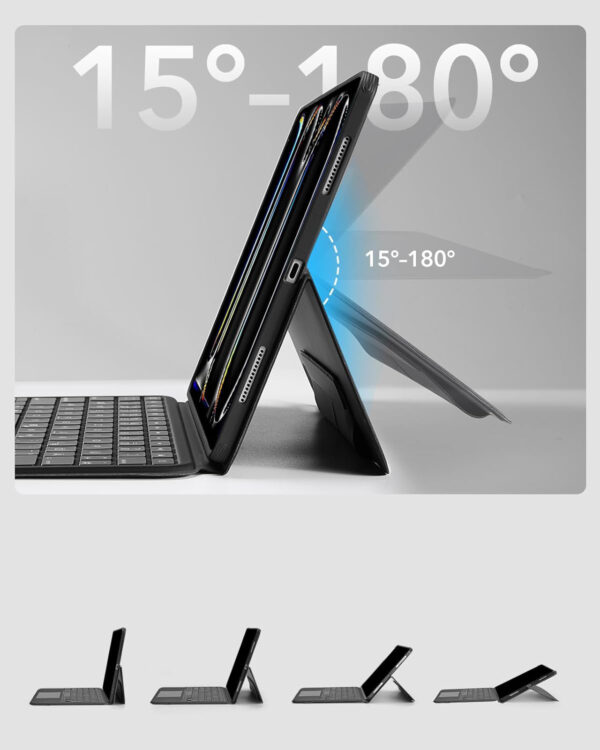 Etui na klawiaturę ESR 6B019 do iPada Pro 11'' 2024 QWERTZ, czarne, Powystawowy - obrazek 4