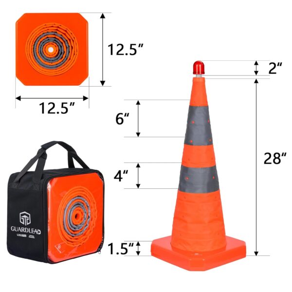 Używany Pachołek drogowy GUARDLEAD LZ02 Pro 70 cm, 4 szt., odblaskowy - obrazek 6