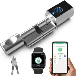 POWYSTAWOWY Elektroniczny zamek do drzwi z czytnikiem linii papilarnych Eseesmart YL-80 mm Bluetooth