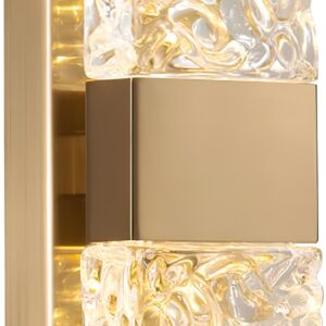 Kinkiet Sxtiger Nordic Crystal Golden LED, 3 kolory światła