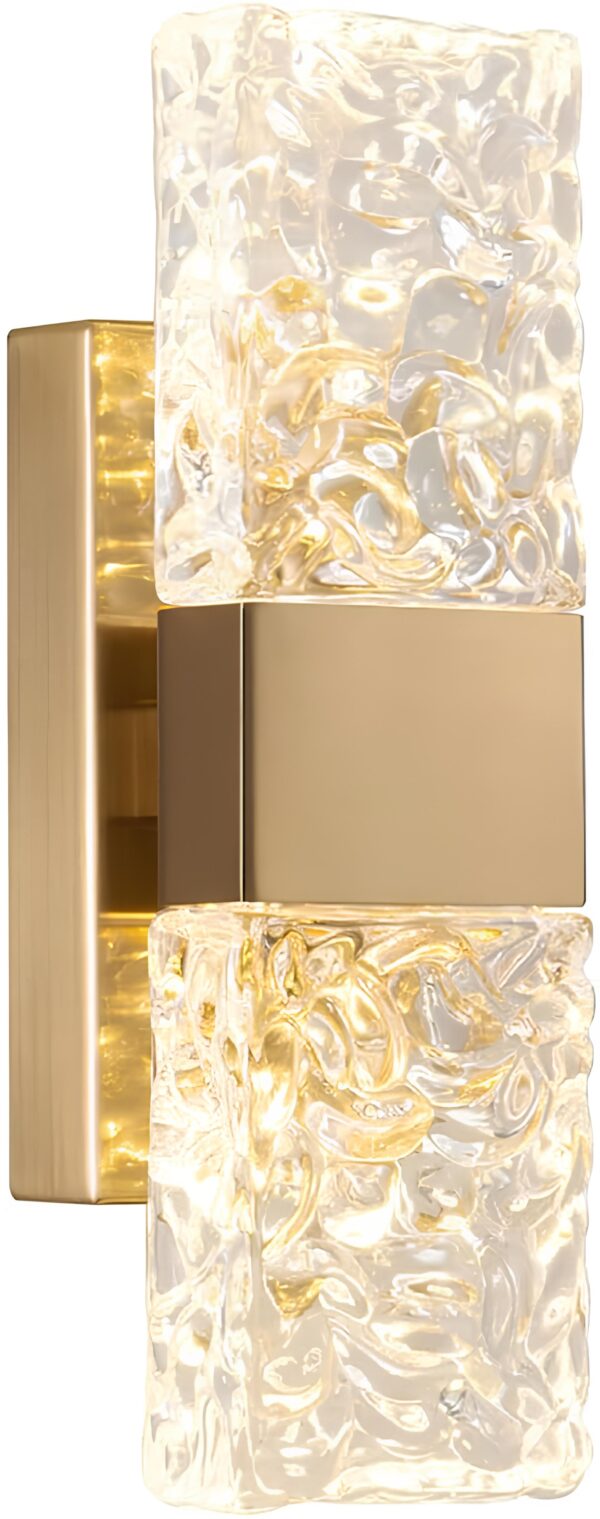 Kinkiet Sxtiger Nordic Crystal Golden LED, 3 kolory światła