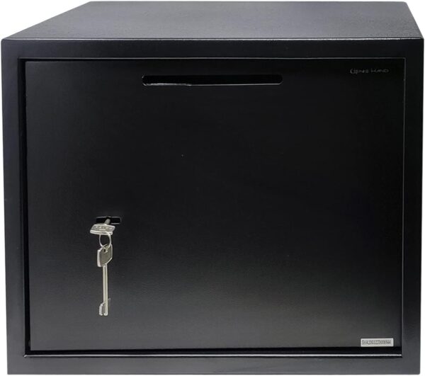 USZKODZONY Sejf mechaniczny z wrzutnią 25L 35x25x25cm stalowy do biura