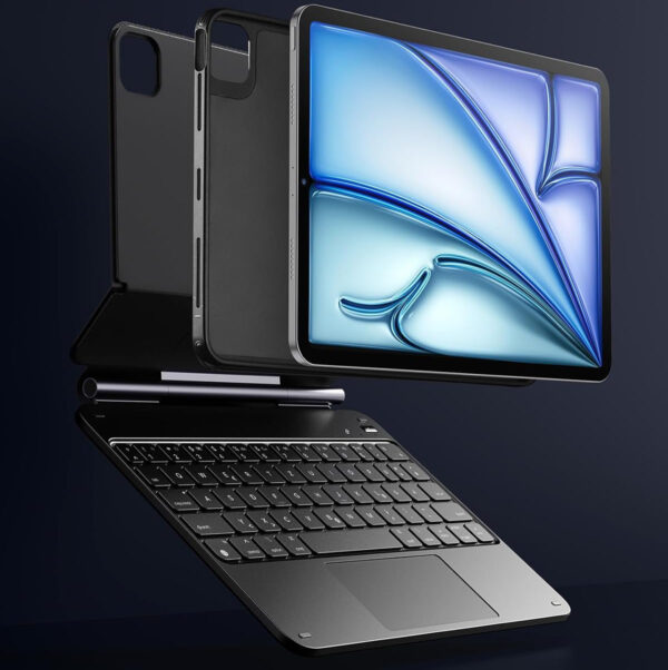 Etui z klawiaturą ESR 6B014A, QWERTZ, do iPad Air 11 cali M2 2024, antracyt - obrazek 8