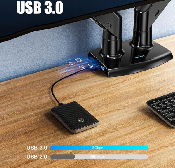 Uchwyt do dwóch monitorów HUANUO HNDS12 15-35" do 12 kg - obrazek 7