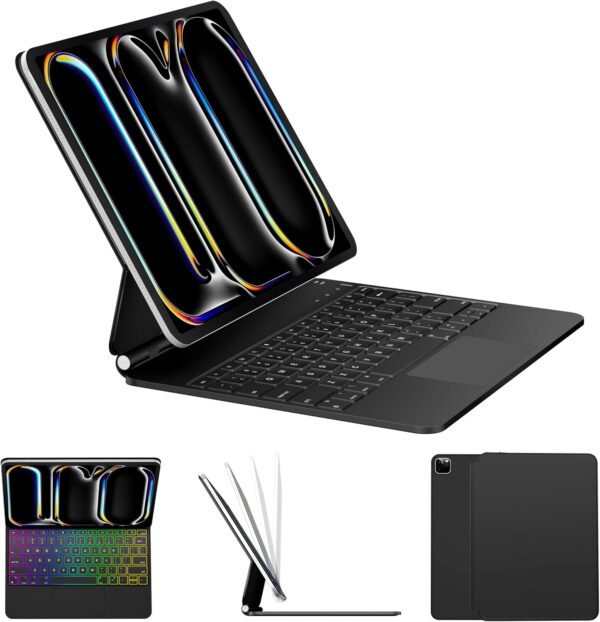 UŻYWANY Magnetyczna klawiatura Nuflaz X9 do iPad Pro 13" M4 2024 QWERTZ