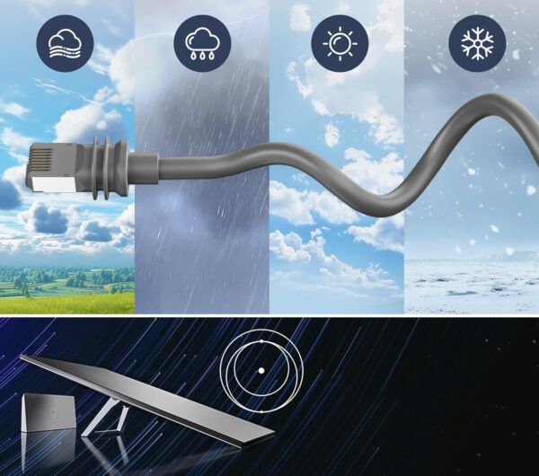 Kabel Starlink Gen 3 75FT/23M, Ethernet, wodoodporny, szary - obrazek 6