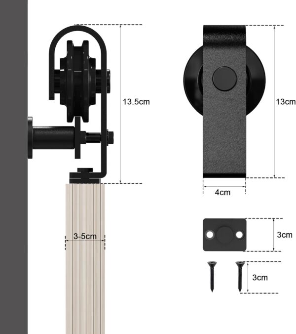 Zestaw okucia do drzwi składanych 91 cm 2-skrzydłowy system bez paneli - obrazek 7
