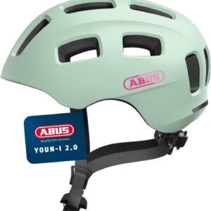 Kask ABUS S 48-54 cm mrożona mięta dla dzieci i dorosłych z LED i regulacją