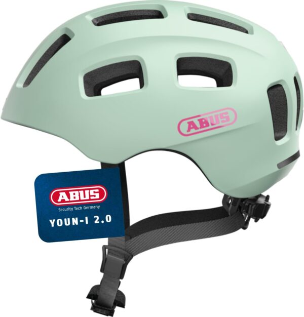 Kask ABUS S 48-54 cm mrożona mięta dla dzieci i dorosłych z LED i regulacją