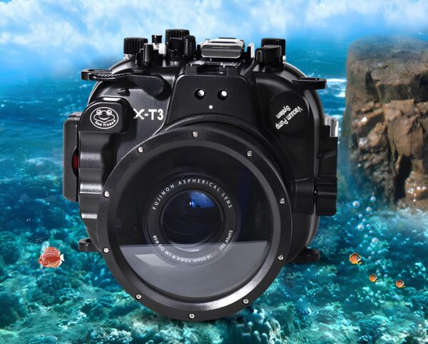 Obudowa podwodna Seafrogs 40M do Fujifilm X-T3 zoom 16-55mm czarna - obrazek 7
