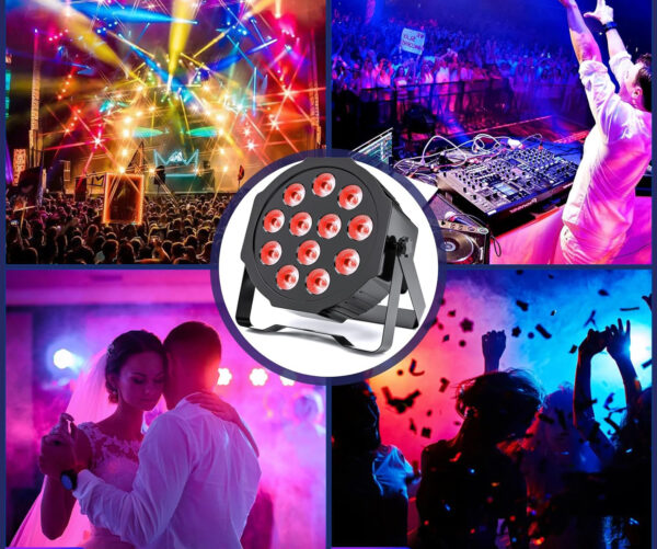 Uliczny reflektor GdjRttk, RGBWA UV 12 LED, 5500 mAh, 4 sztuki - obrazek 5