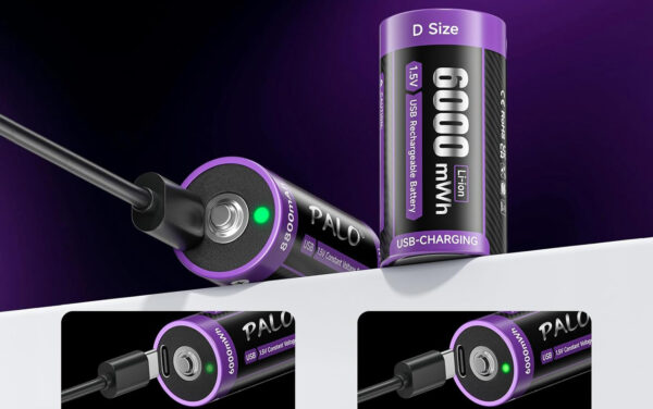 Baterie litowe C 6000mWh 1.5V Mspalocell USB-C, ponad 1500 cykli, 6 szt. - obrazek 3