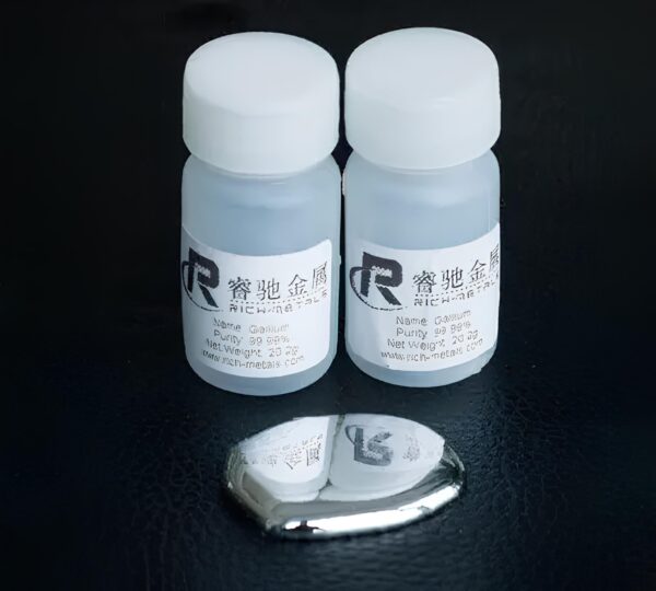 Metal Gallium RESTEQ 20g czystość 99,99% metal topniejący w rękach do nauki eksperymentów i kolekcji - obrazek 9