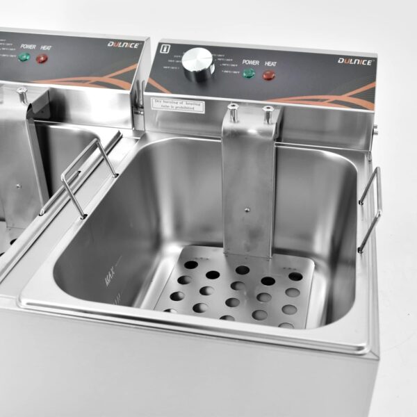 USZKODZONY Frytownica DULNICE DZL-20B 12L 2x3000 W do restauracji - obrazek 2